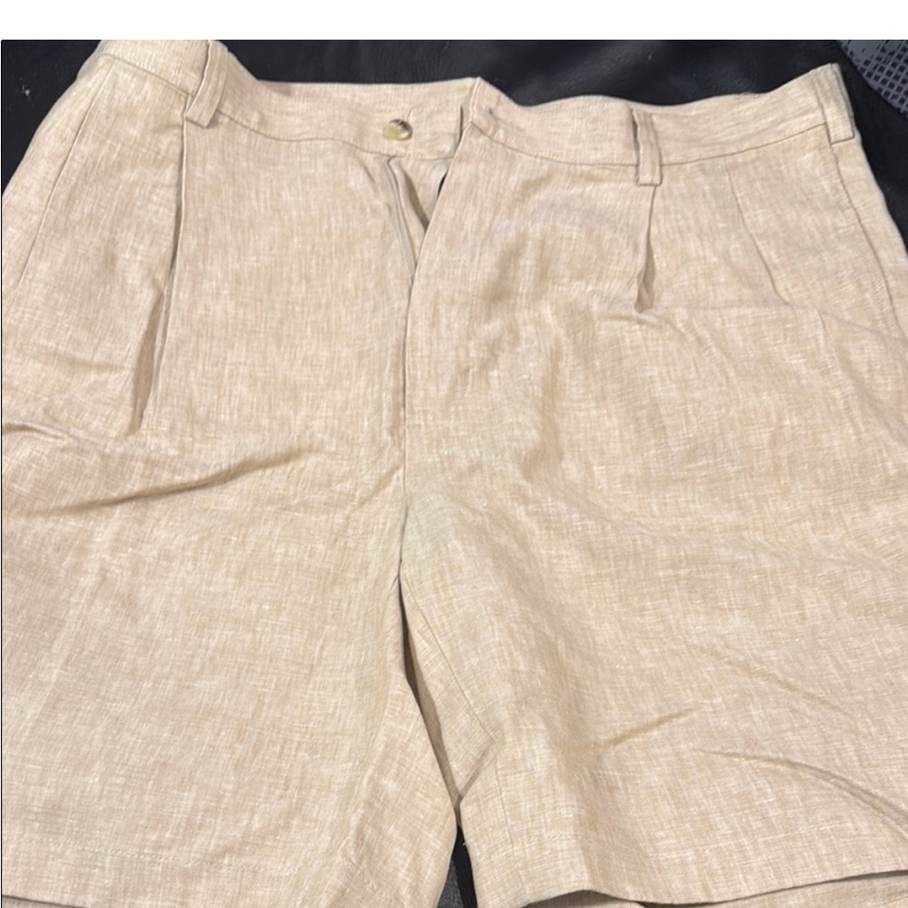 Joseph A Tan Flat Front Shorts